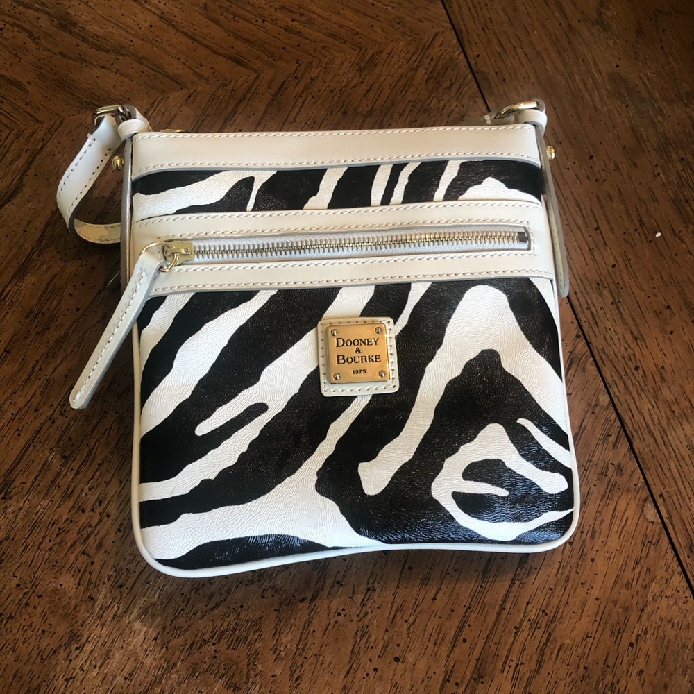 Dooney & Bourke genuine leather zebra handbag